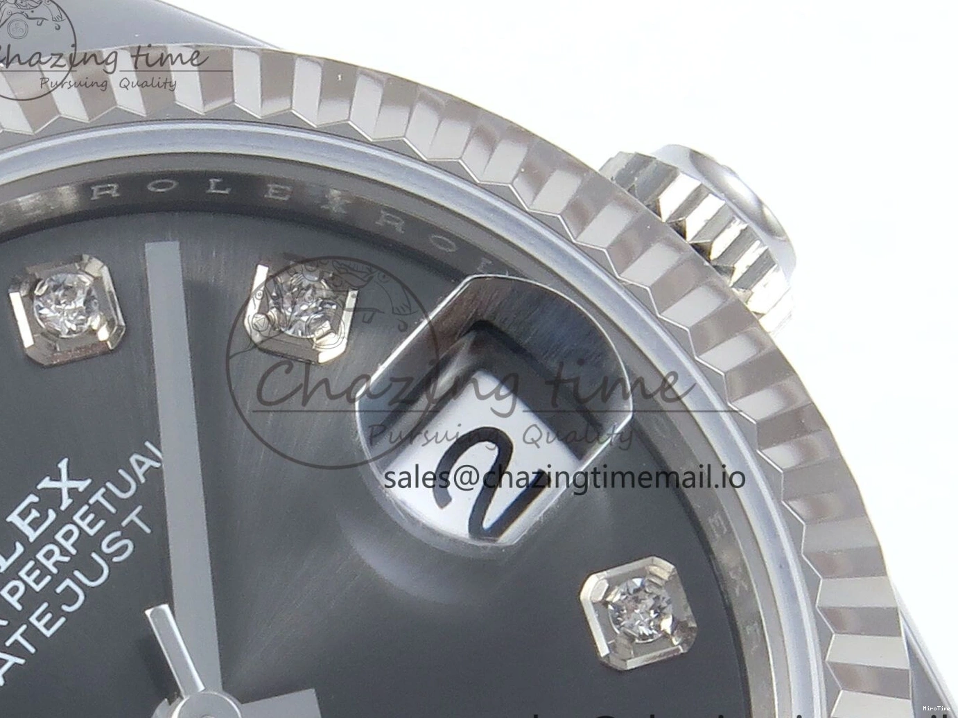 MiroTime 0304 DateJust 31 278274 ARF 1:1 Best Edition 904L Steel Gray Diamonds Dial on SS Jubilee Bracelet ETA OnTrend 541